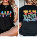 Here Help You Navigate Every Feeling Teacher BCBA - Adult & Kids T-Shirts, Sweatshirts & Hoodies apparel design preview 1