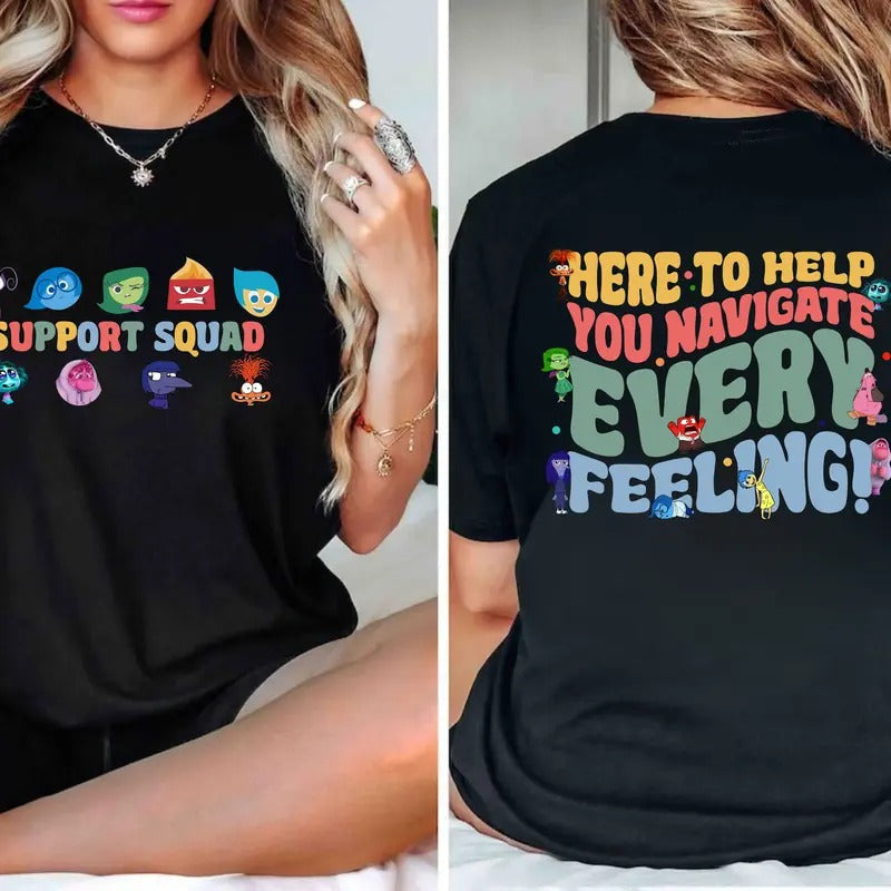 Here Help You Navigate Every Feeling Teacher BCBA - Adult & Kids T-Shirts, Sweatshirts & Hoodies apparel design preview 1
