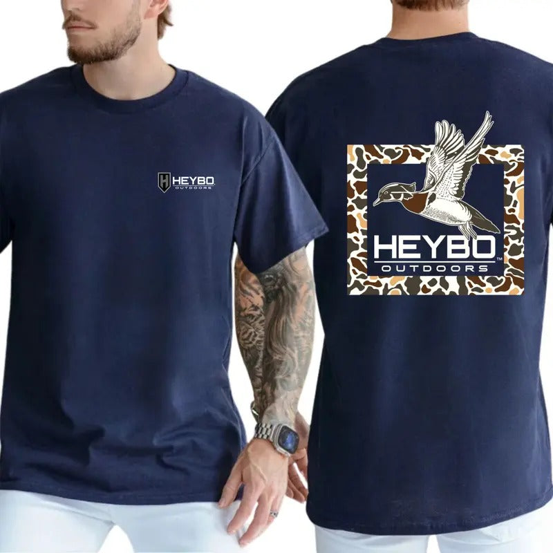 Heybo Outdoors Bold Waterfowl Themed Signature - Adult & Kids T-Shirts, Sweatshirts & Hoodies apparel design preview 1