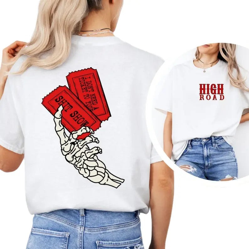 High Road Cow Print Meme Yellowbush - Adult & Kids T-Shirts, Sweatshirts & Hoodies apparel design preview 1