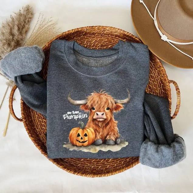 Highland Cow Halloween Animals Ghost Lovers Spooky - Adult & Kids T-Shirts, Sweatshirts & Hoodies apparel design preview 1