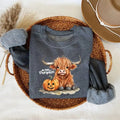 Highland Cow Halloween Animals Ghost Lovers Spooky - Adult & Kids T-Shirts, Sweatshirts & Hoodies apparel design preview 1