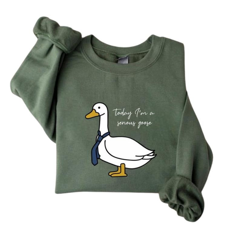 Today I'M Serious Goose Silly Funny University Cute - Adult & Kids T-Shirts, Sweatshirts & Hoodies apparel design preview 1