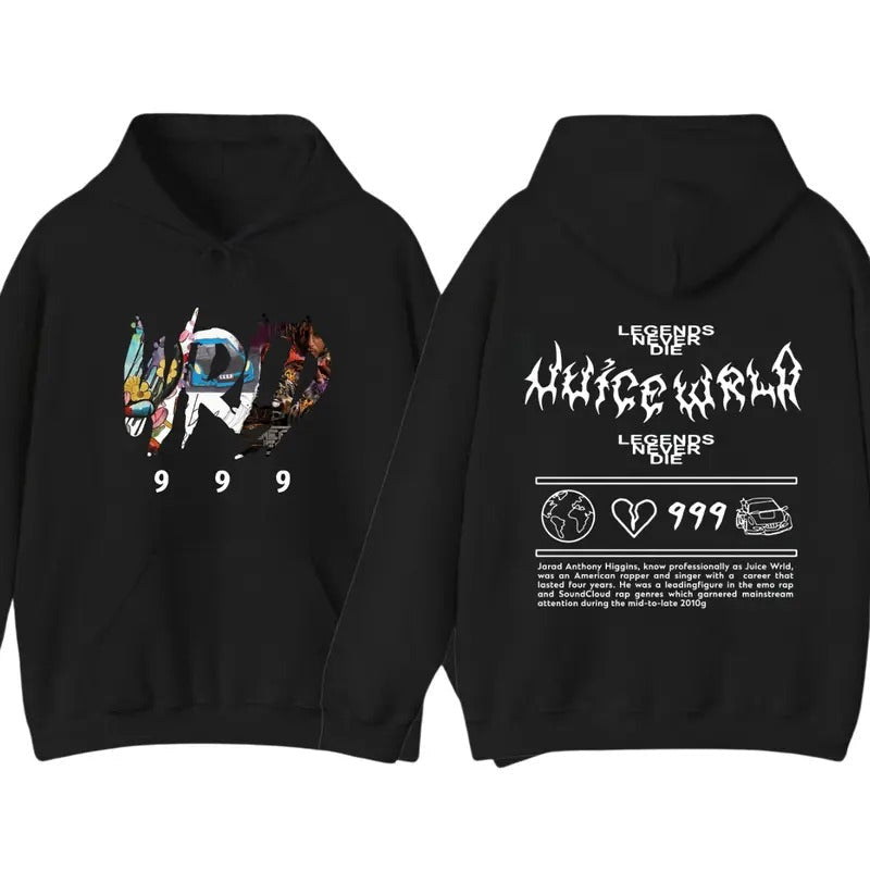 Hip Hop Rapper Juice Wrld 999 2 Siders Patterned - Adult & Kids T-Shirts, Sweatshirts & Hoodies apparel design preview 1