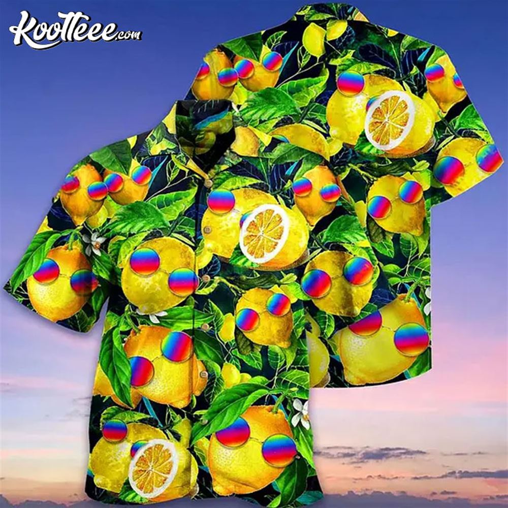 Hippie Funny Lemon Peace Hawaiian - Adult & Kids T-Shirts, Sweatshirts & Hoodies apparel design preview 1