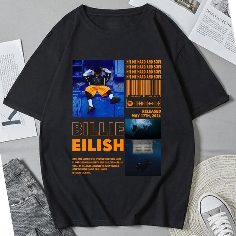 Hit Hard Soft Billie Eilish 2024 New Album - Adult & Kids T-Shirts, Sweatshirts & Hoodies apparel design preview 1