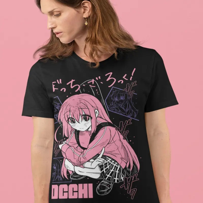 Hitori Gotou S 4XL Bocchi Rock Anime Girl Yamada - Adult & Kids T-Shirts, Sweatshirts & Hoodies apparel design preview 1