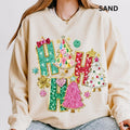 Ho Tree Faux Glitter Winter Casual Cotton Polyester - Adult & Kids T-Shirts, Sweatshirts & Hoodies apparel design preview 1