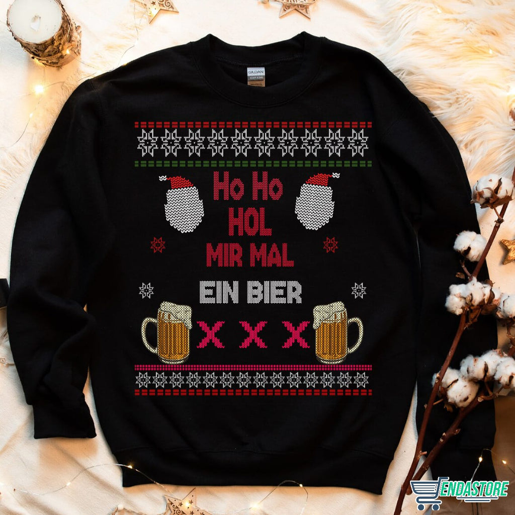 Ho Ho Hol Mir Mal Ein Bier Christmas Sweater - Holiday Gift product image