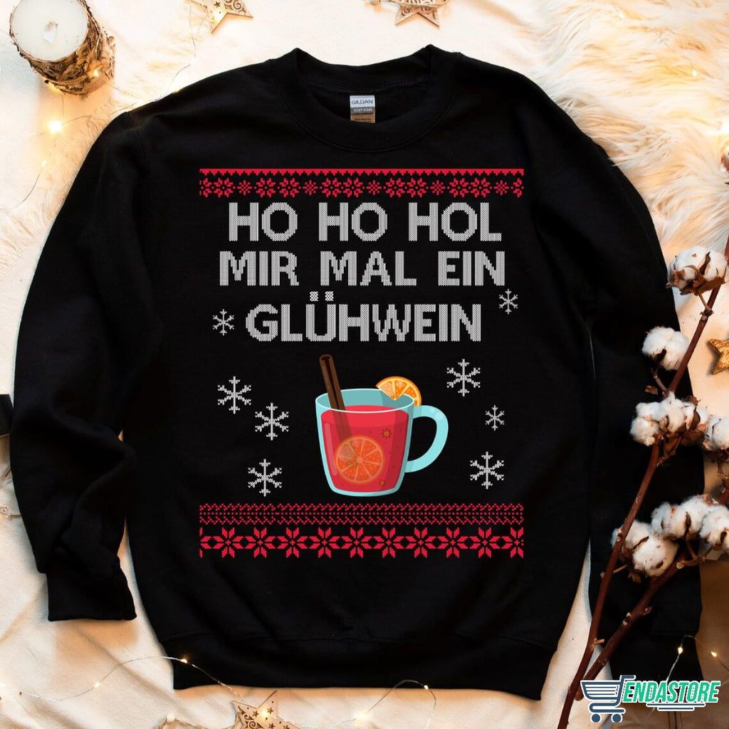 Ho Ho Hol Mir Mal Ein Gluhwein Christmas Sweater - Holiday Gift product image 2