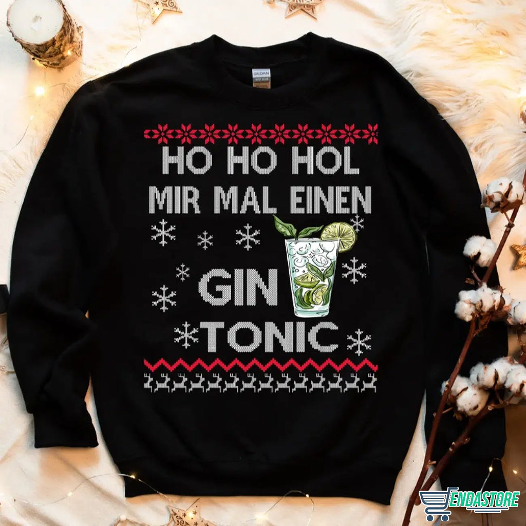 Ho Ho Hol Mir Mal Einen Gin Tonic Christmas Sweater - Holiday Gift product image 2
