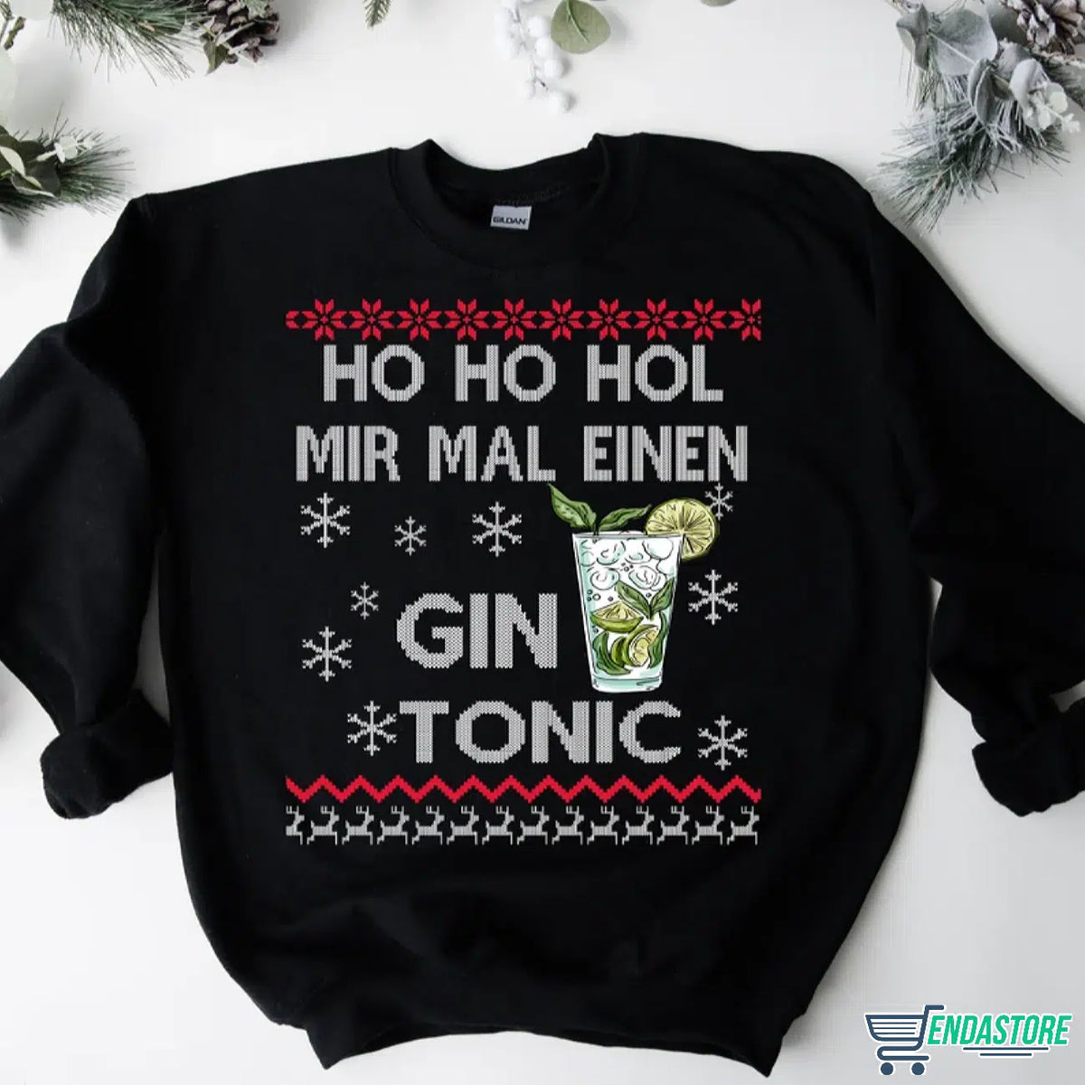 Ho Ho Hol Mir Mal Einen Gin Tonic Christmas Sweater - Holiday Gift product image