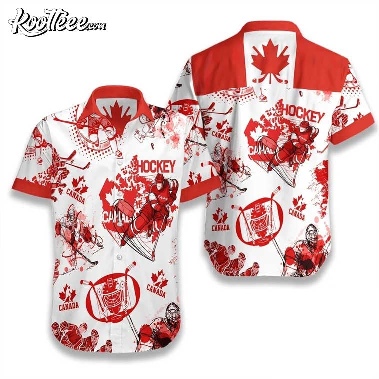 Hockey Canada Hawaiian - Adult & Kids T-Shirts, Sweatshirts & Hoodies apparel design preview 1