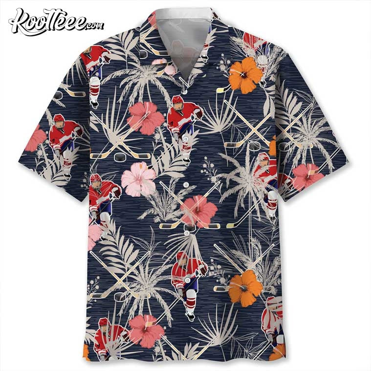 Hockey Nature Trendy Hawaiian - Adult & Kids T-Shirts, Sweatshirts & Hoodies apparel design preview 1