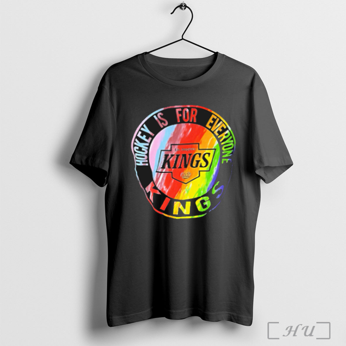 Hockey Is For Everyone Kings Rainbow - Adult & Kids T-Shirts, Sweatshirts & Hoodies apparel design preview 1