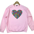 Holographic HEART Sequin Patch LIGHT PINK - Adult & Kids T-Shirts, Sweatshirts & Hoodies apparel design preview 1