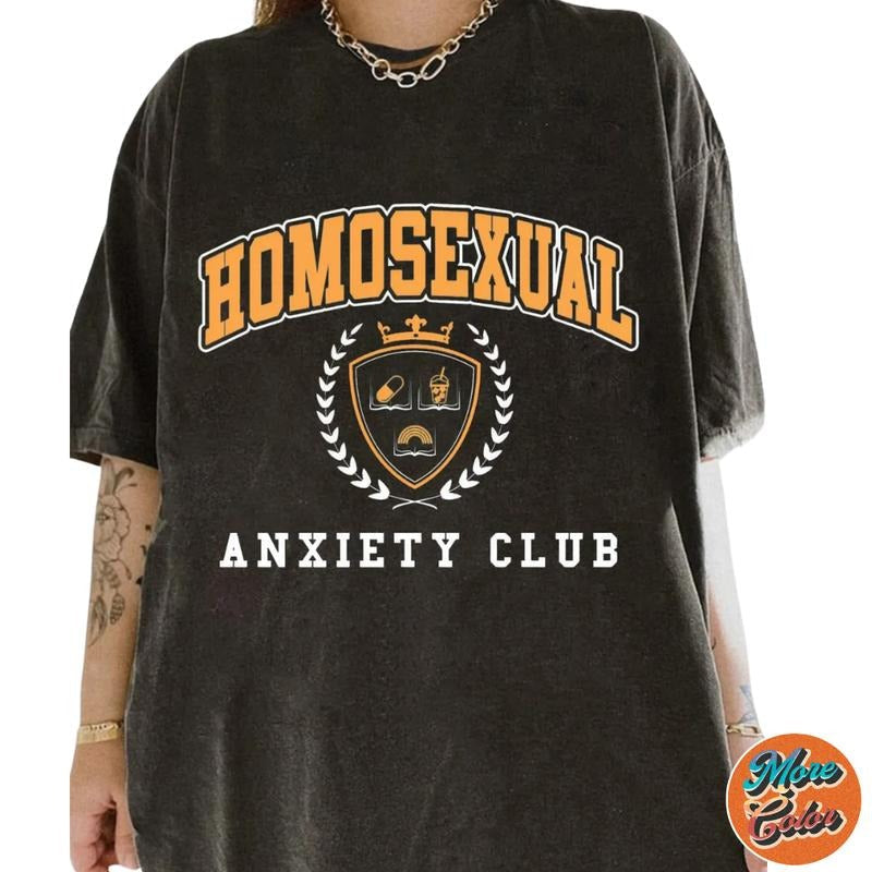 Homosexual Anxiety Club LGBTQ Movie Cotton Crew Neck - Adult & Kids T-Shirts, Sweatshirts & Hoodies apparel design preview 1