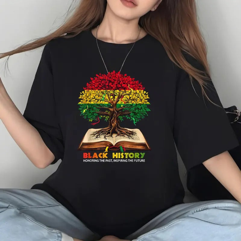 Honoring Past Inspiring Future Black History Month - Adult & Kids T-Shirts, Sweatshirts & Hoodies apparel design preview 1