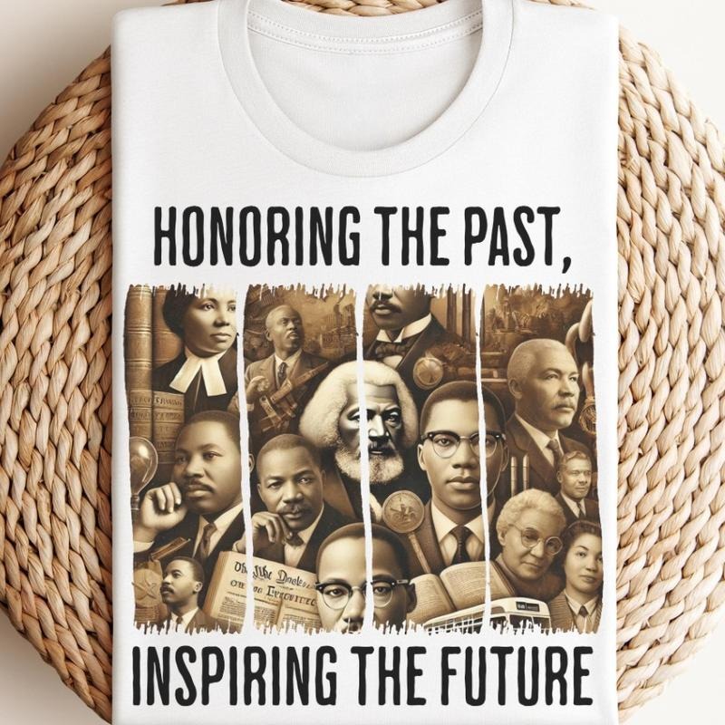 Honoring Past Inspiring Future Black History Month - Adult & Kids T-Shirts, Sweatshirts & Hoodies apparel design preview 1