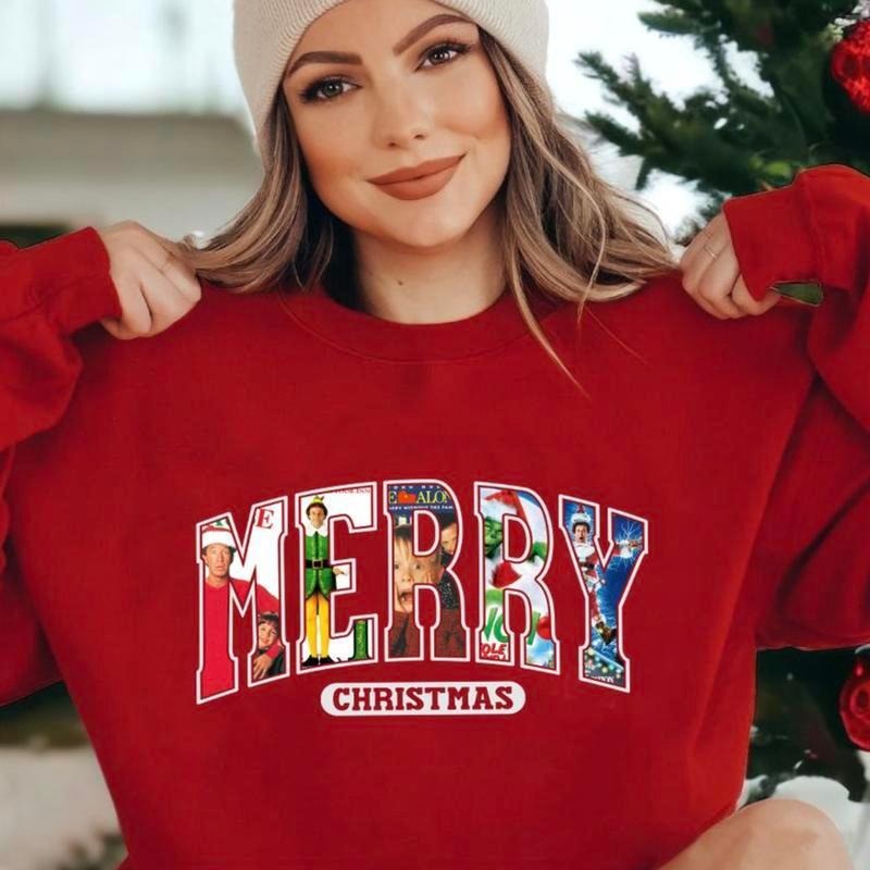Merry 90s Movies Retro Girlfriend Cotton Print - Adult & Kids T-Shirts, Sweatshirts & Hoodies apparel design preview 1