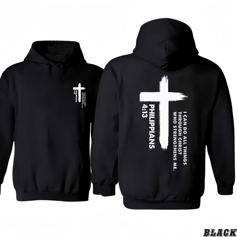 Philippians 413 Powerful Cross 2 Side Vintage - Adult & Kids T-Shirts, Sweatshirts & Hoodies apparel design preview 1