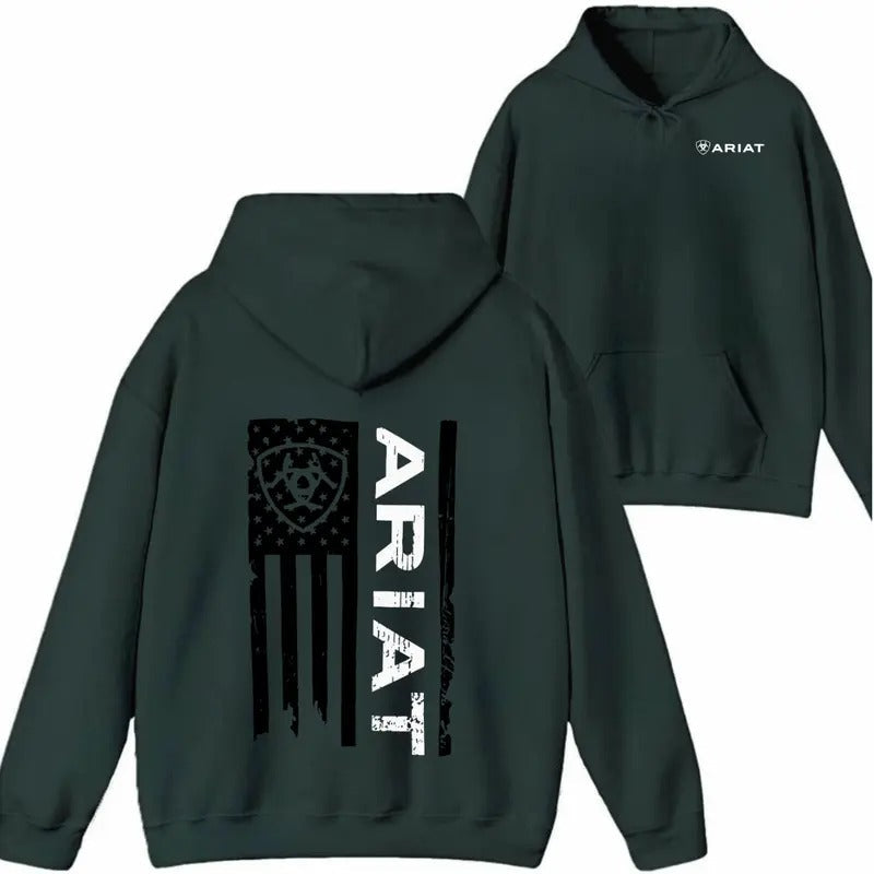 Western Ariat Merica Flag - Adult & Kids T-Shirts, Sweatshirts & Hoodies apparel design preview 1
