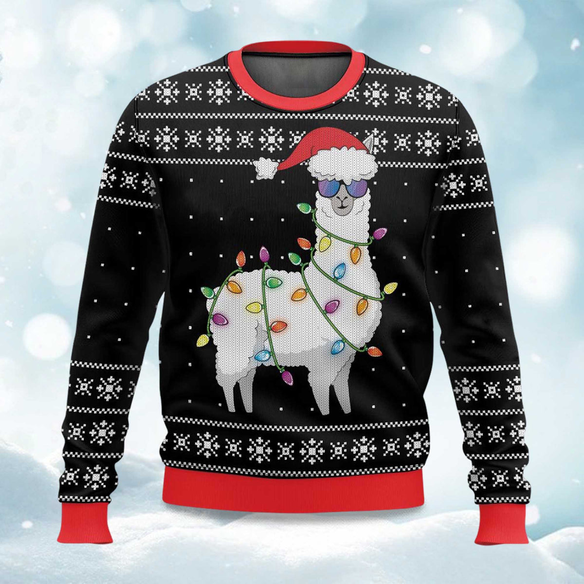 Merry Alpaca Ugly Christmas Sweater - Holiday Gift product image