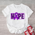 Hope Purple Leopard Ribbon Pancreatic Cancer Warrior - Adult & Kids T-Shirts, Sweatshirts & Hoodies apparel design preview 1