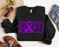 Hope Purple Leopard Ribbon Pancreatic Cancer Warrior - Adult & Kids T-Shirts, Sweatshirts & Hoodies apparel design preview 1