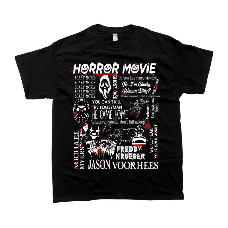 Horror Characters Full Color Top Streetwear - Adult & Kids T-Shirts, Sweatshirts & Hoodies apparel design preview 1