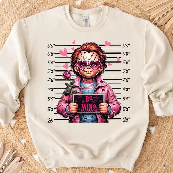 Horror Characters Valentine Pink Scary Movie - Adult & Kids T-Shirts, Sweatshirts & Hoodies apparel design preview 1