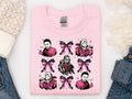 Horror Halloween Coquette Pink Bows Bow Retro - Adult & Kids T-Shirts, Sweatshirts & Hoodies apparel design preview 1