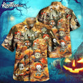 Horror Killers By The Pumpkin Halloween Hawaiian - Adult & Kids T-Shirts, Sweatshirts & Hoodies apparel design preview 1
