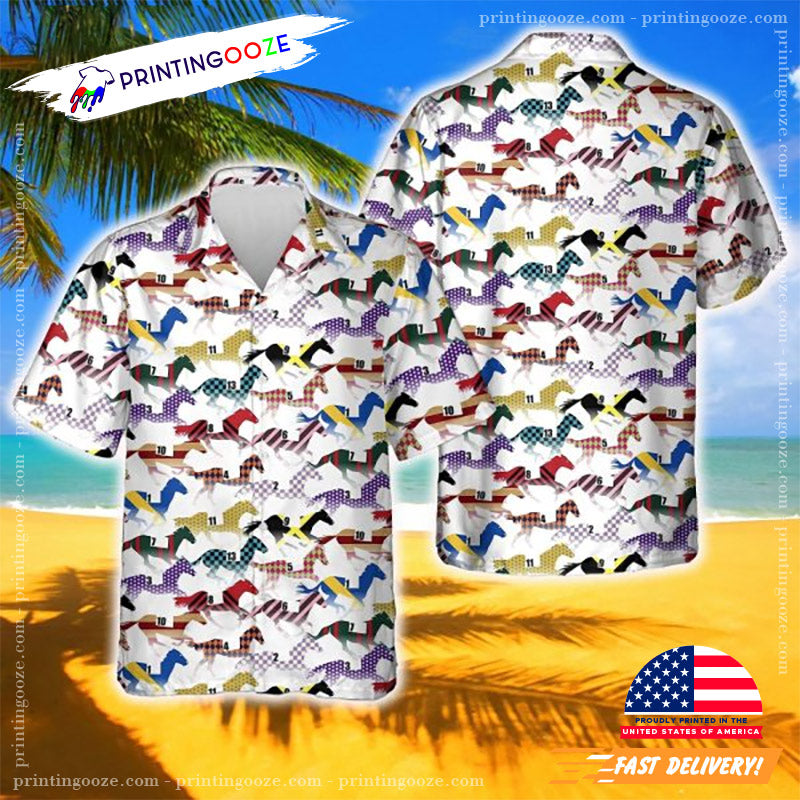 Horse Races Hawaiian - Adult & Kids T-Shirts, Sweatshirts & Hoodies apparel design preview 1