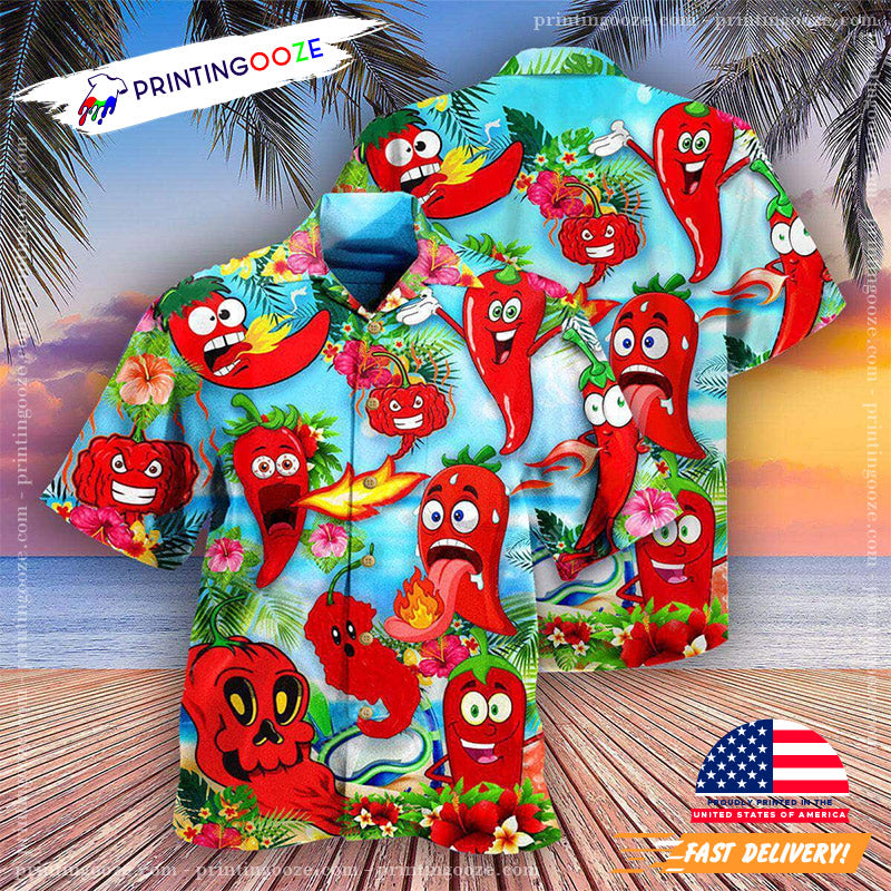 Hot Chili Peppers Funny Fruit Hawaiian - Adult & Kids T-Shirts, Sweatshirts & Hoodies apparel design preview 1