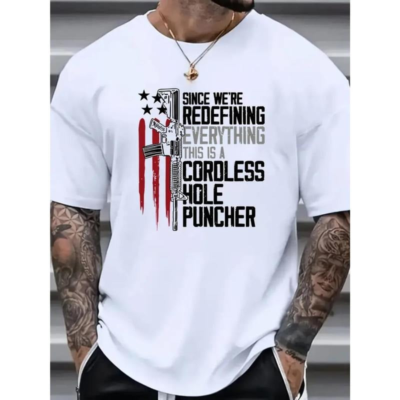 Hot US Flag Letters Print Couple Street Short Sleeve - Adult & Kids T-Shirts, Sweatshirts & Hoodies apparel design preview 1