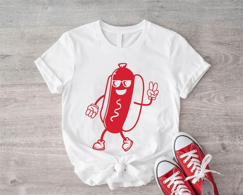 Hotdog Hot Dog Food Lover Foodie American Sausage - Adult & Kids T-Shirts, Sweatshirts & Hoodies apparel design preview 1