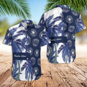 Houston Astros Beach With Coconut Trees Hawaiian - Adult & Kids T-Shirts, Sweatshirts & Hoodies apparel design preview 1