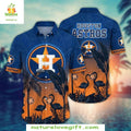 Houston Astros Hawaiian Flamingo Tropical Scenery MLB - Adult & Kids T-Shirts, Sweatshirts & Hoodies apparel design preview 1