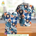 Houston Astros Blue Floral Hawaiian Stylish Baseball - Adult & Kids T-Shirts, Sweatshirts & Hoodies apparel design preview 1