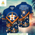 Houston Astros Hawaiian Grand Floral Emblem Stylish - Adult & Kids T-Shirts, Sweatshirts & Hoodies apparel design preview 1