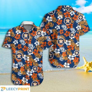 Houston Astros Habicus Tropical Print Hawaiian Beach - Adult & Kids T-Shirts, Sweatshirts & Hoodies apparel design preview 1