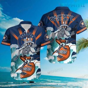Houston Astros Hawaiian Grateful Dead Skeleton - Adult & Kids T-Shirts, Sweatshirts & Hoodies apparel design preview 1