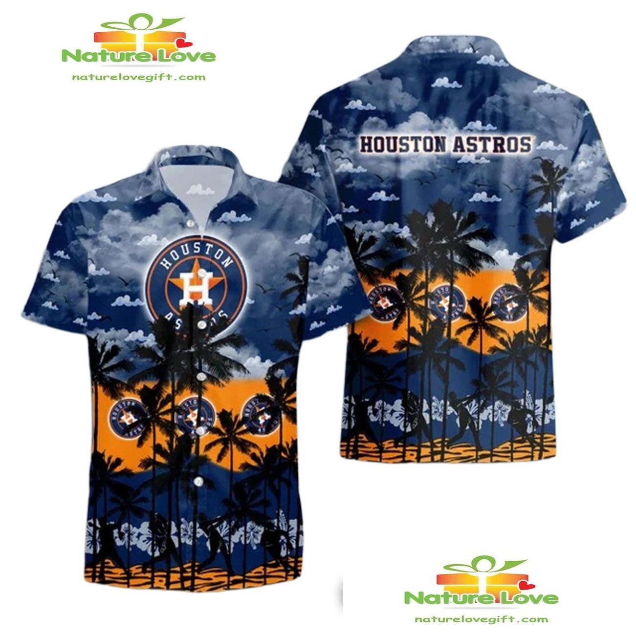 Houston Astros Hawaiian Summer Gift for Fans Aloha - Adult & Kids T-Shirts, Sweatshirts & Hoodies apparel design preview 1