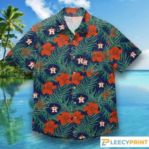Houston Astros MLB Mens Hibiscus Hawaiian - Adult & Kids T-Shirts, Sweatshirts & Hoodies apparel design preview 1