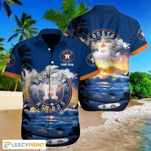 Houston Astros MLB Team Custom Hawaii Gift For Fans, - Adult & Kids T-Shirts, Sweatshirts & Hoodies apparel design preview 1