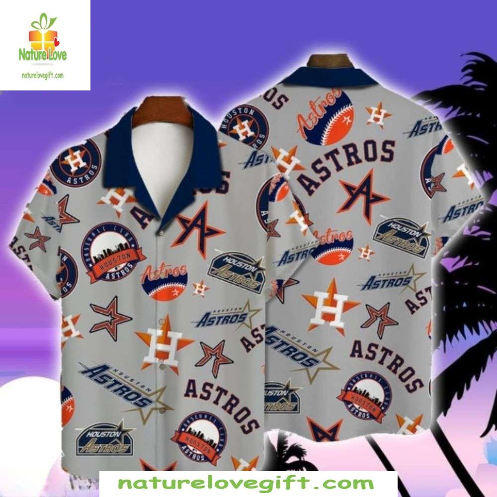 Houston Astros Hawaiian MLB Baseball Apparel Stylish - Adult & Kids T-Shirts, Sweatshirts & Hoodies apparel design preview 1