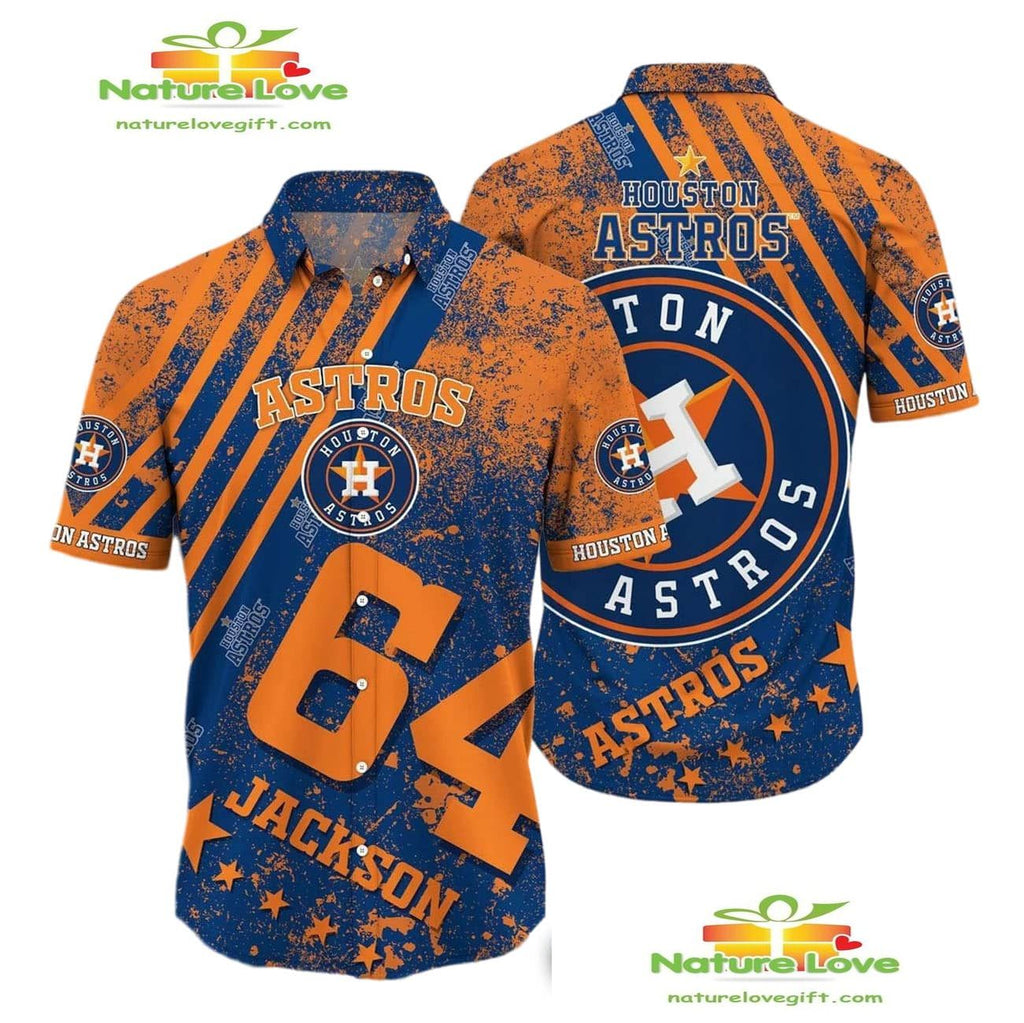 Houston Astros Aloha Personalized Hawaiian - Adult & Kids T-Shirts, Sweatshirts & Hoodies apparel design preview 1