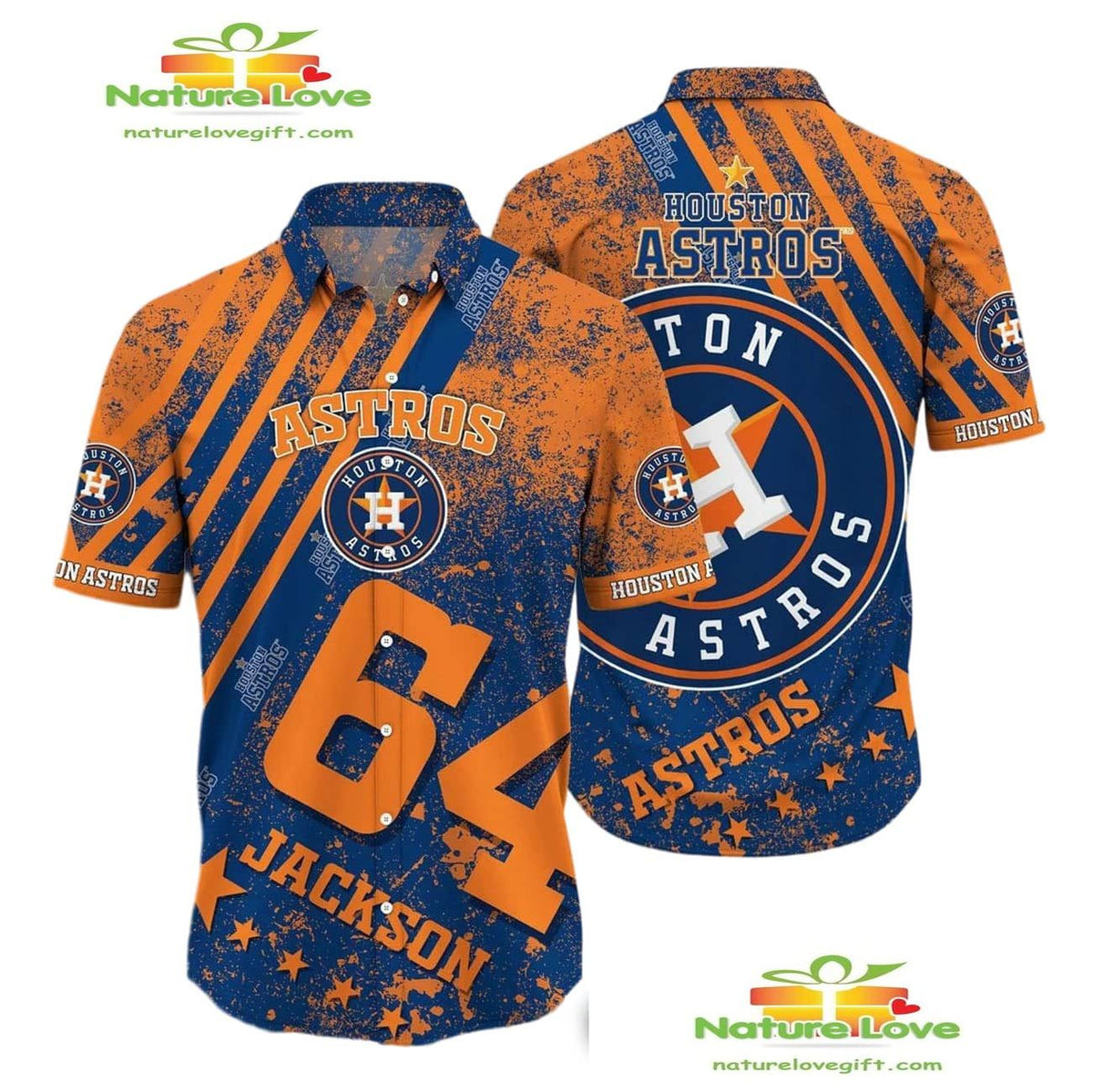 Houston Astros Aloha Personalized Hawaiian - Adult & Kids T-Shirts, Sweatshirts & Hoodies apparel design preview 1