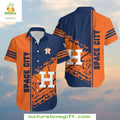 Houston Astros Hawaiian Space City Splatter MLB - Adult & Kids T-Shirts, Sweatshirts & Hoodies apparel design preview 1